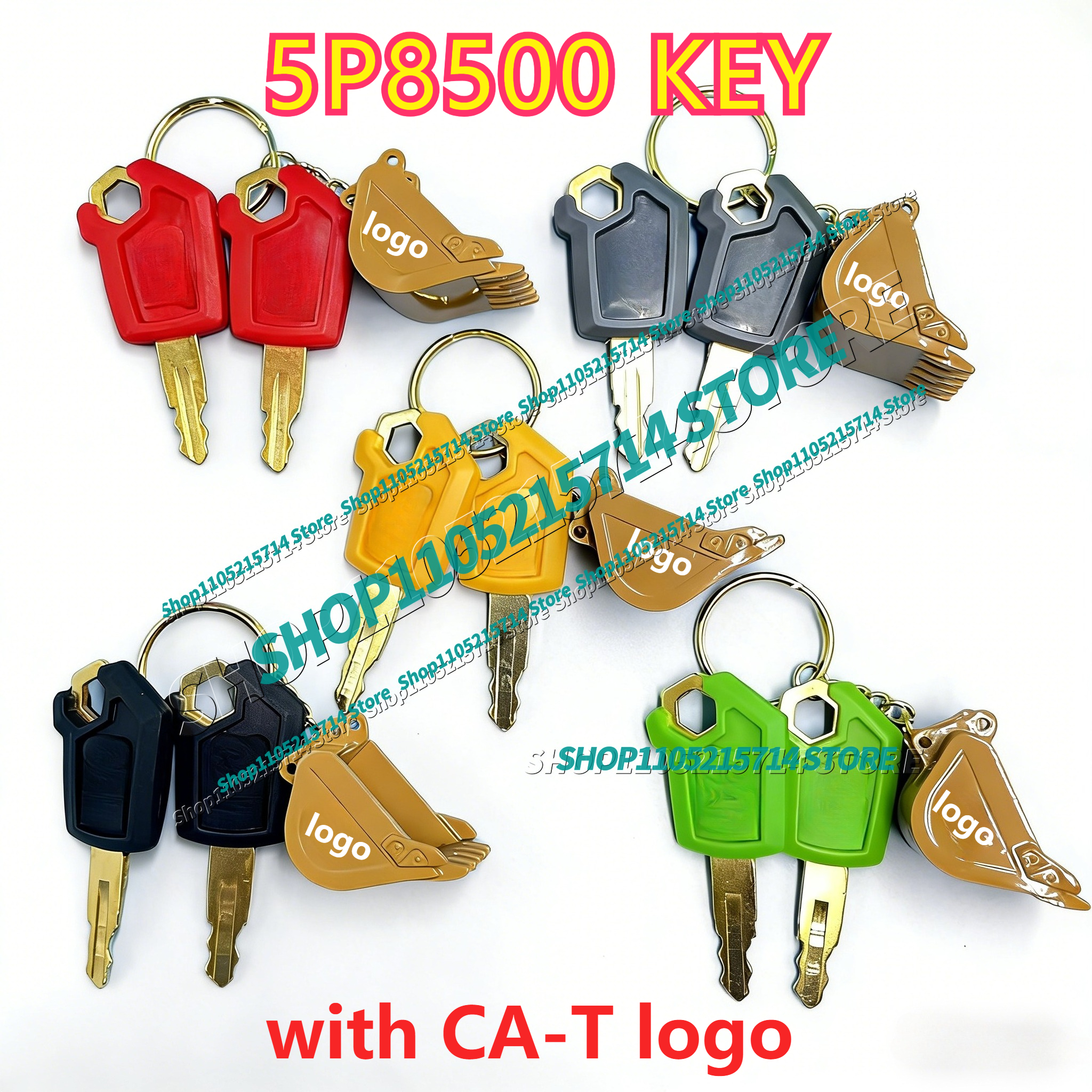 Heavy Equipment Key Ring - 2pcs 5P8500 Key for Excavator Heavy