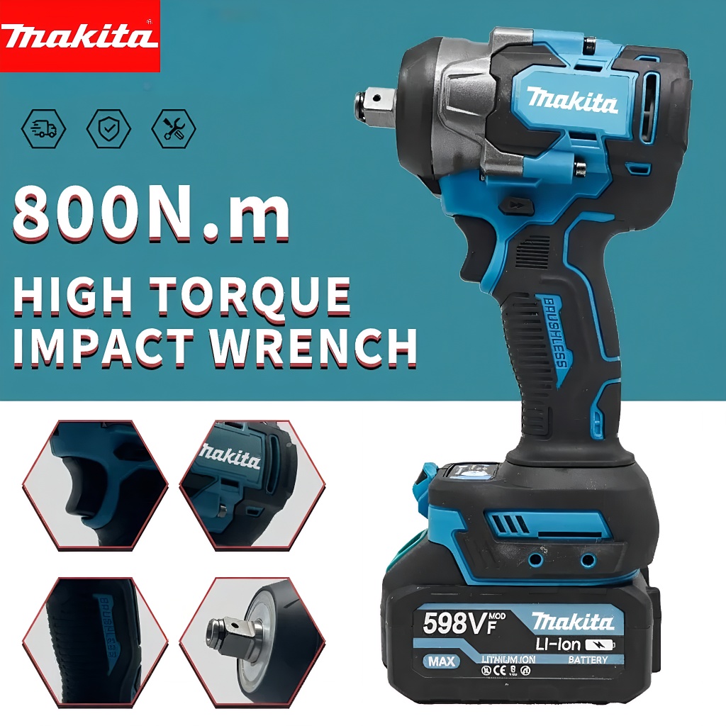 Heavy Equipment Used - Makita 18V Heavy-Duty Brushless Impact Wrench