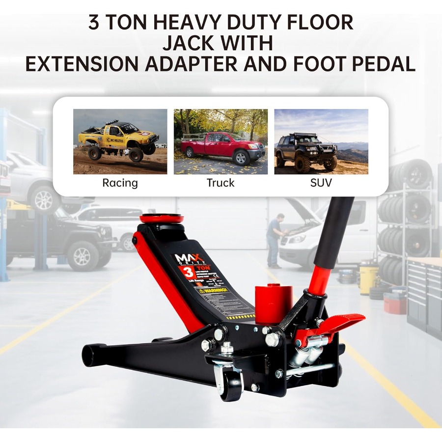 3Ton 6600lbs LowProfile Dual P - Hydraulic Floor Jack 评论和价格