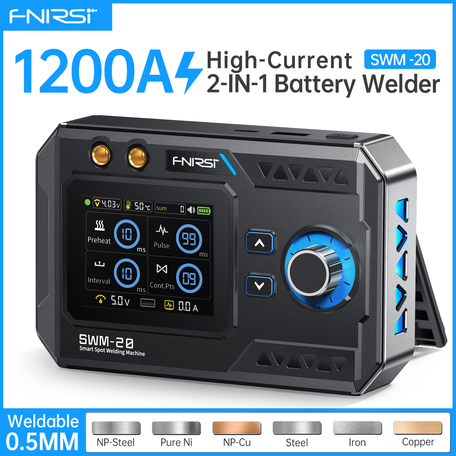 FNIRSI SWM-20 Spot Welder 1200 - Portable Welding Generator 评论和价格