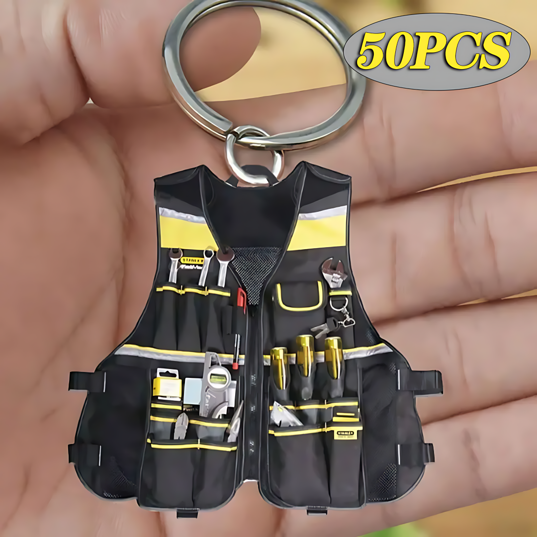 50PCS Acrylic Keychain Unique  - Heavy Equipment Key Ring 评论和价格