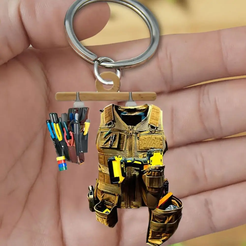 50PCS Acrylic Keychain Unique  - Heavy Equipment Key Ring 评论和价格