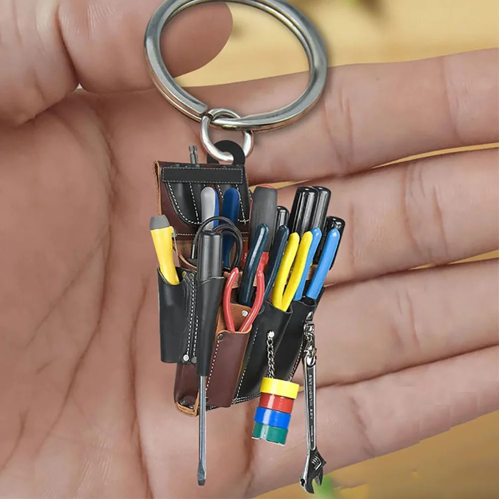 50PCS Acrylic Keychain Unique  - Heavy Equipment Key Ring 评论和价格