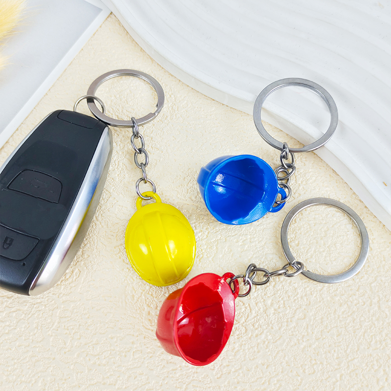 Creative Hard Hat Keychain Min - Heavy Equipment Key Ring 评论和价格