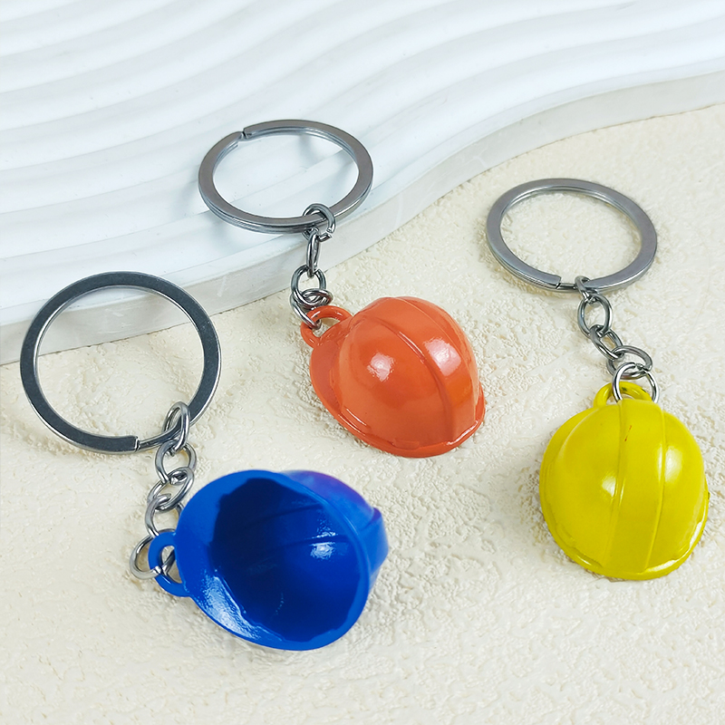 Creative Hard Hat Keychain Min - Heavy Equipment Key Ring 评论和价格