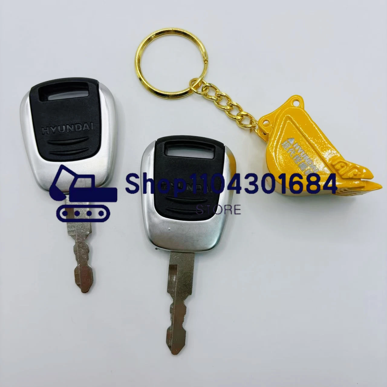 2 PCS Modern Excavator 60 / 80 - Heavy Equipment Key Ring 评论和价格