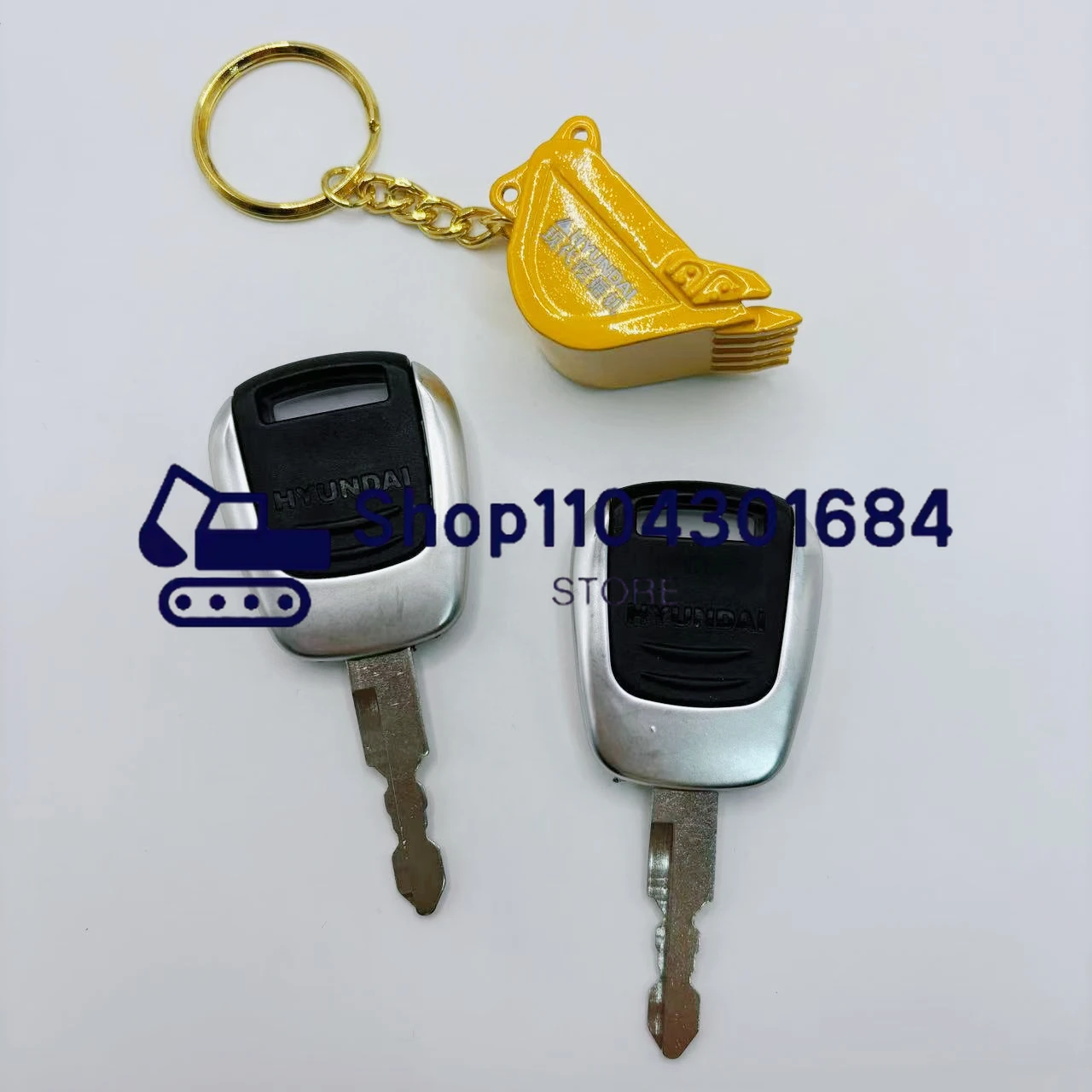 2 PCS Modern Excavator 60 / 80 - Heavy Equipment Key Ring 评论和价格