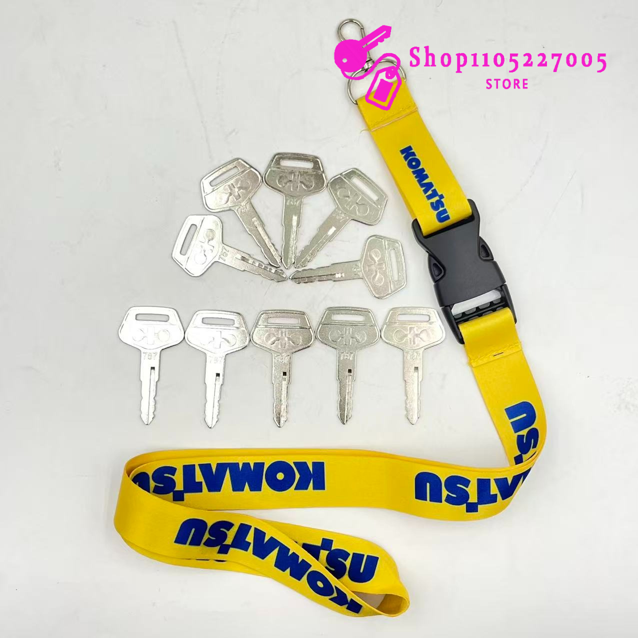 2/5/10PCS 787 Key for Komatsu  - Heavy Equipment Key Ring 评论和价格