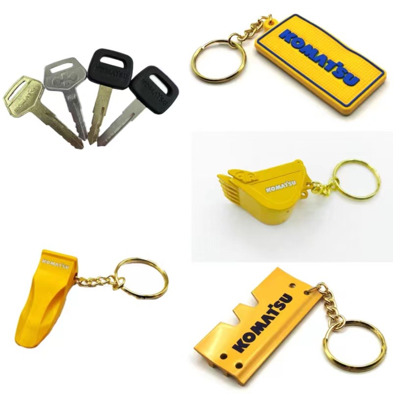 F0001 For komatsu Keychain PC- - Heavy Equipment Key Ring 评论和价格