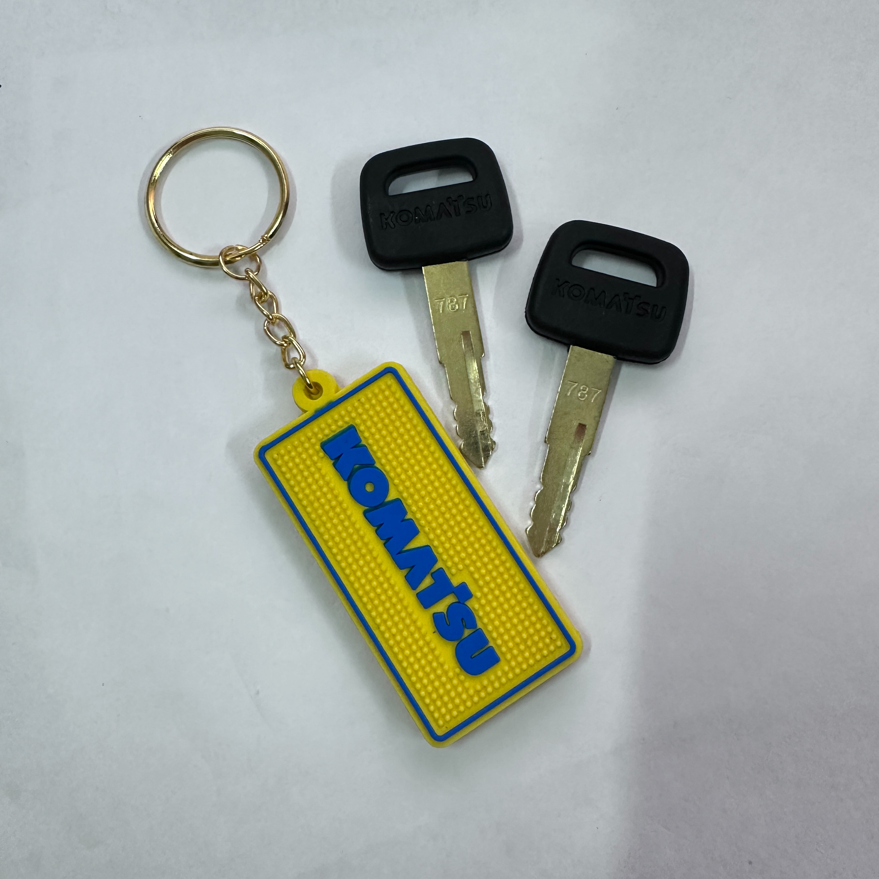 F0001 For komatsu Keychain PC- - Heavy Equipment Key Ring 评论和价格