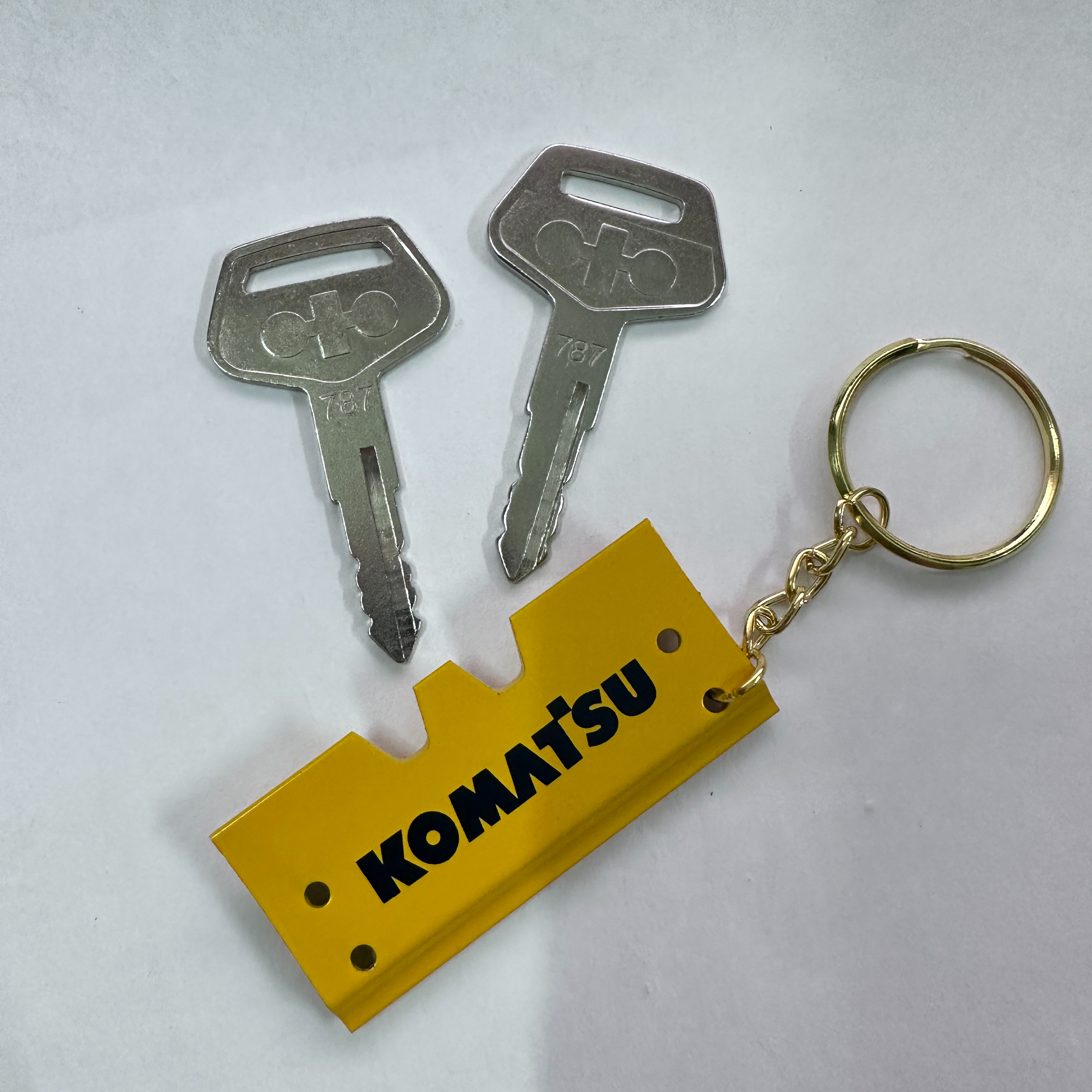 F0001 For komatsu Keychain PC- - Heavy Equipment Key Ring 评论和价格