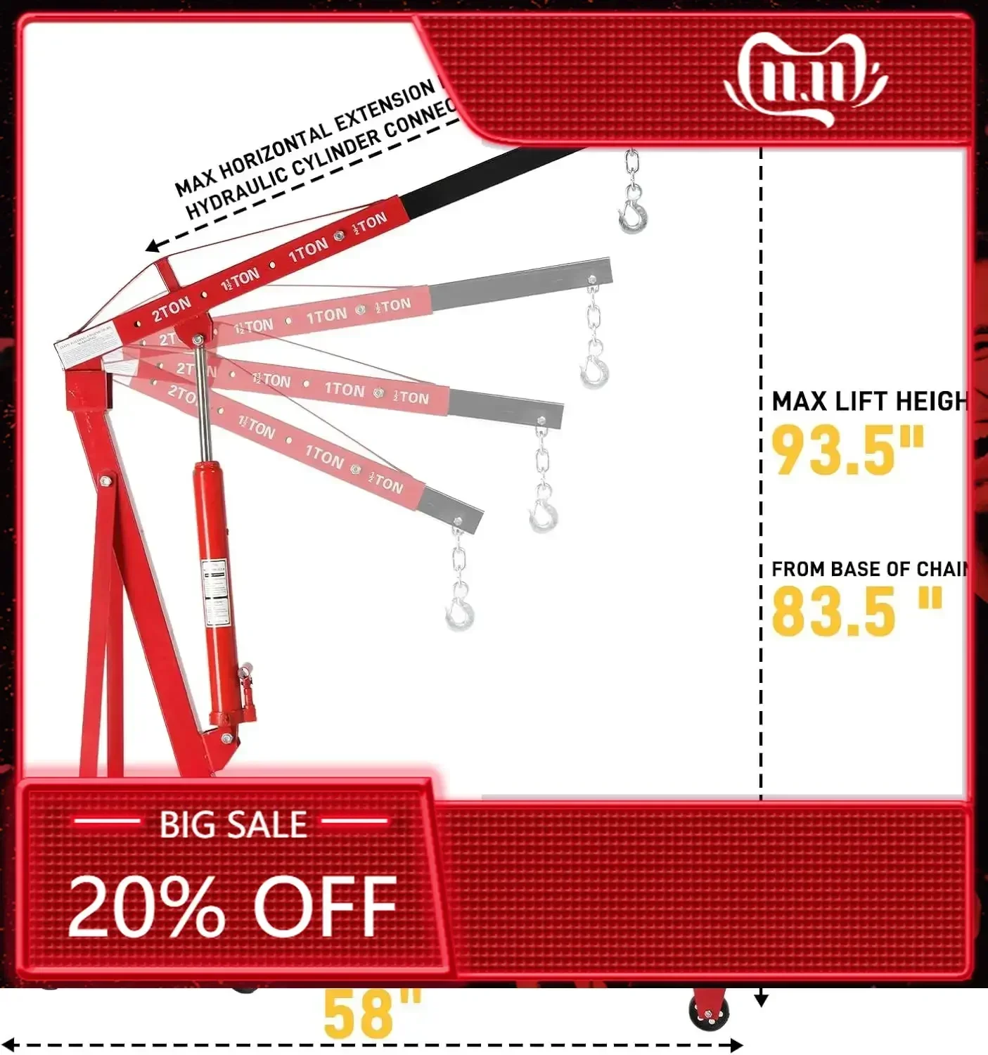 BestsellerEngine Hoist 2 TON F - Hydraulic Floor Jack 评论和价格